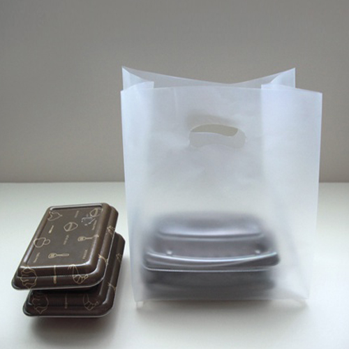 HD테이크아웃 링 비닐봉투 반투명100매묶음(5가지 사이즈)배달봉투 제작 인쇄